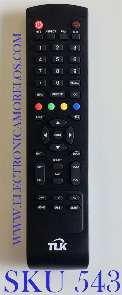 CONTROL REMOTO PARA TV TLK / YS52D-C-1